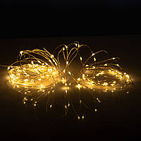 Електрогірлянда (Нитка на мідному дроті 100 LED тепло-біла 10 м статична, USB)  Yes! Fun