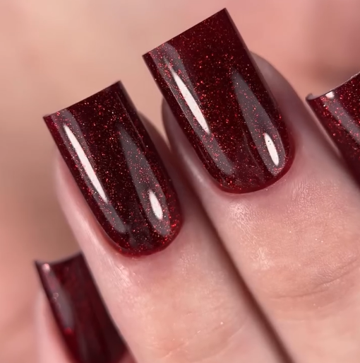 Червоний гель лак Saga Professional RED LOVE 02 бордовий гель лак, вишневий, фото 1