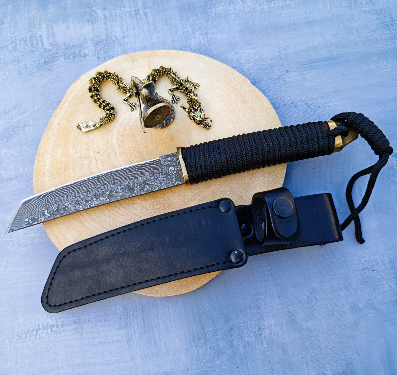 Ніж дамаський танто 2307, фото 1