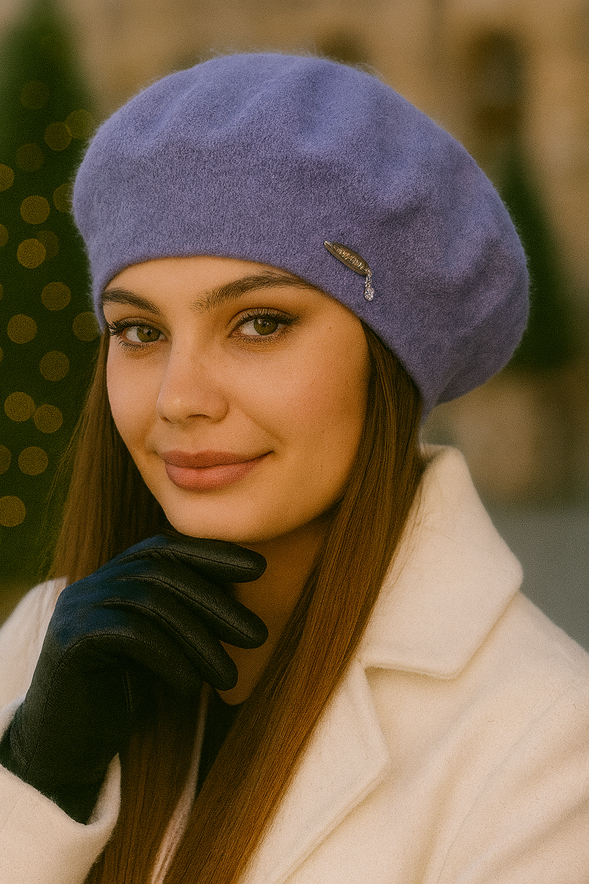 Жіночий берет «Донна» (7218) маренго