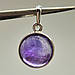 Кулон із природним аметистом у сріблі 925 фіолетовий насичений круглий натуральний камінь для жінок і чоловіків, фото 2