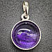 Кулон із природним аметистом у сріблі 925 фіолетовий насичений круглий натуральний камінь для жінок і чоловіків, фото 8