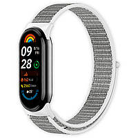 Нейлоновий ремінець для Xiaomi Mi Smart Band 8/9/10, біло-сірий (VANAX68011)
