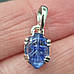 Кулон срібний з природним синім кіанітом із яскравою сріблястою іризацією чоловічий жіночий, фото 7