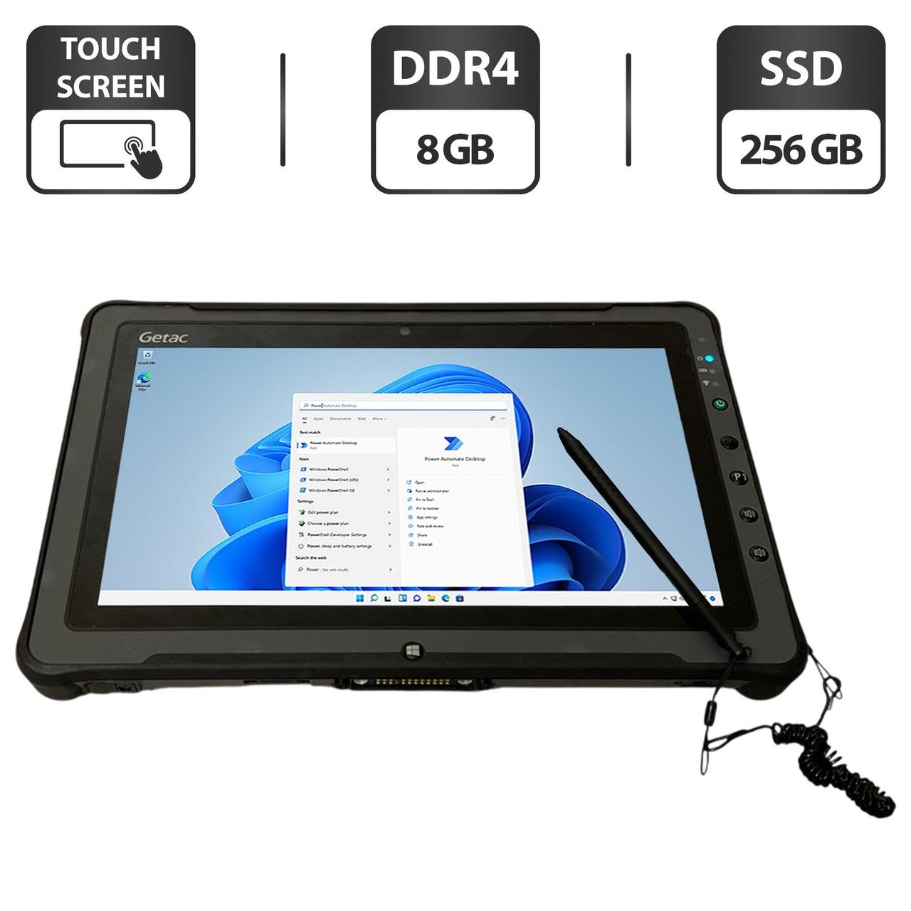 Захищений планшет Getac F110 G4 / 11.6" (1920x1080) IPS Touch / Intel Core i5-7200U (2 (4) ядра по 2.5 - 3.1 GHz) / 8 GB DDR4 /