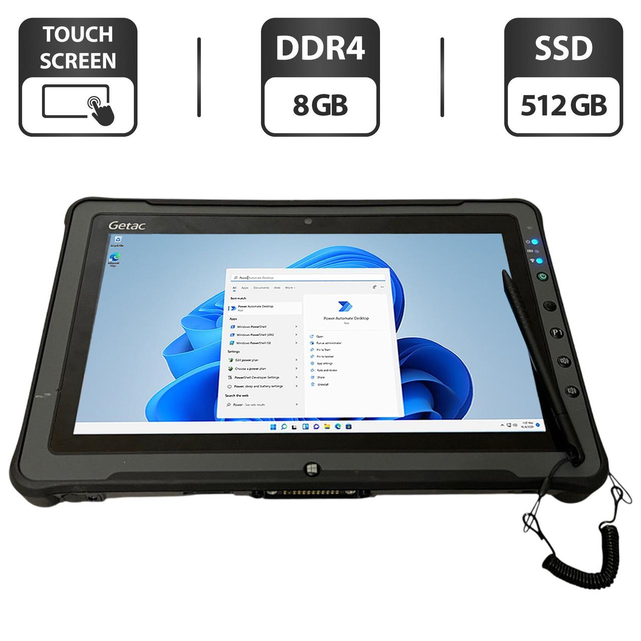 Захищений планшет Getac F110 G4 / 11.6" (1920x1080) IPS Touch / Intel Core i5-7200U (2 (4) ядра по 2.5 - 3.1 GHz) / 8 GB DDR4 /