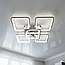 Led люстра з квадратами без підсвітки з пультом Diasha 115W до 20 м² колір Хром 8060/4+1HR, фото 3