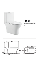 Унітаз SY 1002 68.5*38*79 білий ( А0058455 )