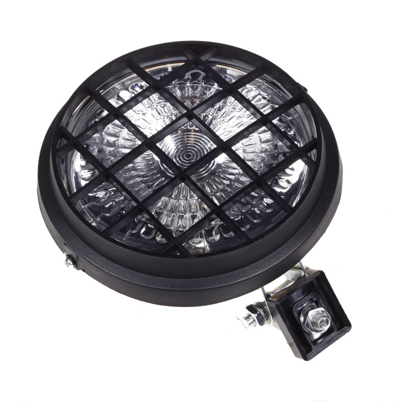 Фара робоча кругла (з галогеновою лампою) в металевому корпусі, із захисною сіткою (в-во S.I.L.A. AC ФПГ-101-2, фото 1