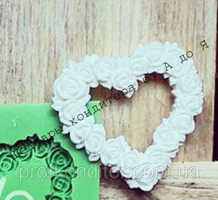 Силіконовий молд "Квіткове серце", фото 1