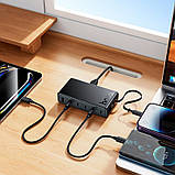 Адаптер мережевий HOCO C151A USB, 6Type-C, QC, чорний, фото 8