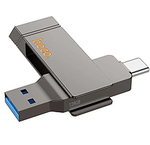 Флешка HOCO UD15 USB3.2 Type-C, 128GB, сіра, фото 3