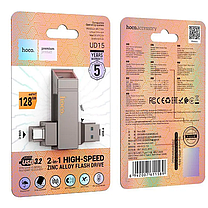 Флешка HOCO UD15 USB3.2 Type-C, 128GB, сіра, фото 4