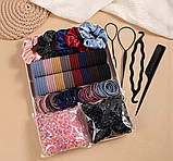 Набір резинок для волосся в подарунковій упаковці, резинки для волосся 1109 шт 2 кольори, фото 2