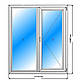 Металопластикове вікно в кімнату, кухню з однією стулкою на 9-ті, 12-поверховий будинок, "Чішка", фото 2