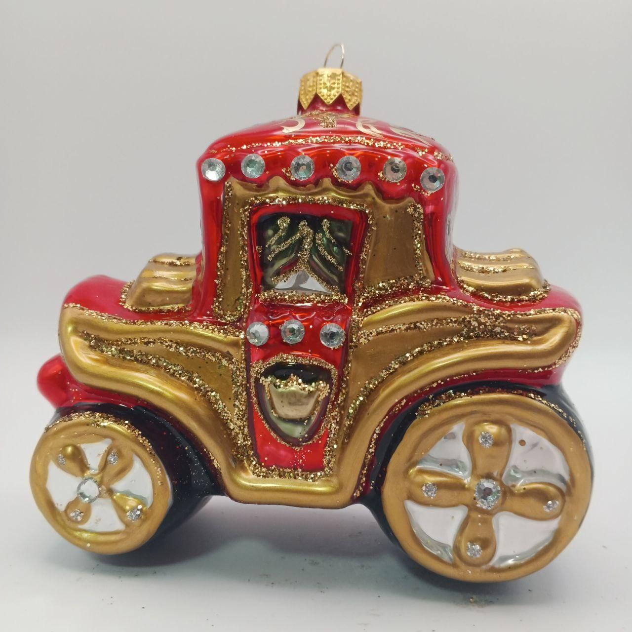 Скляна ялинкова іграшка Королівська Карета yalinka Irena