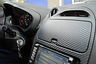 Пленка Карбонова 3D: чорна з мікроканалами. Ширина рулона 1,52 м., фото 2