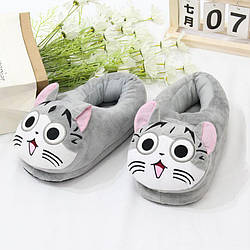 Капці дитячі Котик сірий розмір 25-32 (21 см)