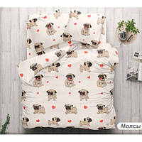 Постільна білизна бязь Мопс