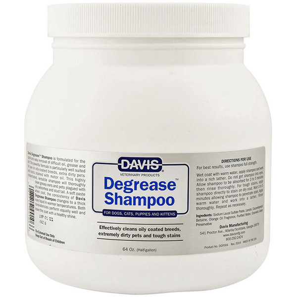 Davis Degrease Shampoo ДЭВИС ДЕГРИС обезжиривающий шампунь для собак, котов, фото 1