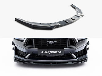 Сплітер Ford Mustang 7 Dark Horse (2024+) тюнінг обвіс губа спідниця (V2)