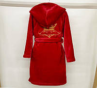 Халат детский и подростковый для девочки, зимний, вельсофт, от 110-116см до 140-146см