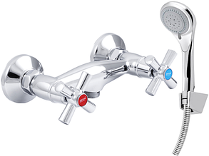 Змішувач для душу двовентильний з лійкою ZERIX TMK5 722 (ZX2896) хром