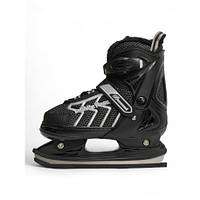 Льодові ковзани Banwei 128 з регулюванням розміру 39-42 сірого кольору