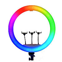 LED - світодіодне селфі-кільце LJ-J18 RGB (45см) та штатив 2,1м