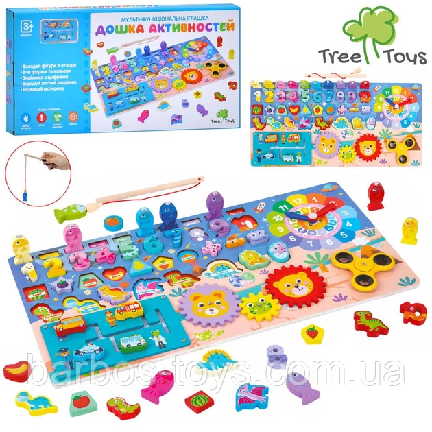 ДЕРЕВ'ЯНА РОЗВИВАЮЧИЙ ДИТЯЧИЙ СОРТЕР - БІЗІБОРД MD 0877 ПО МЕТОДИЦІ МОНТЕССОРІ