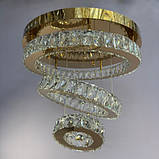 Стельова кришталева яскрава люстра 7201-6AD, фото 6