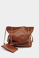 Saint Laurent Jamie Shopping in Lambskin Camel