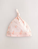 Дитяча шапочка NEXT  з вузликом для новонароджених 0-3  місяців, 1шт (рожевий букет)