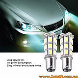 Автолампи двоконтактні P21/5W 27 LED 6000K BAY15D 1157 світлодіодні габарит стоп задній хід, фото 7