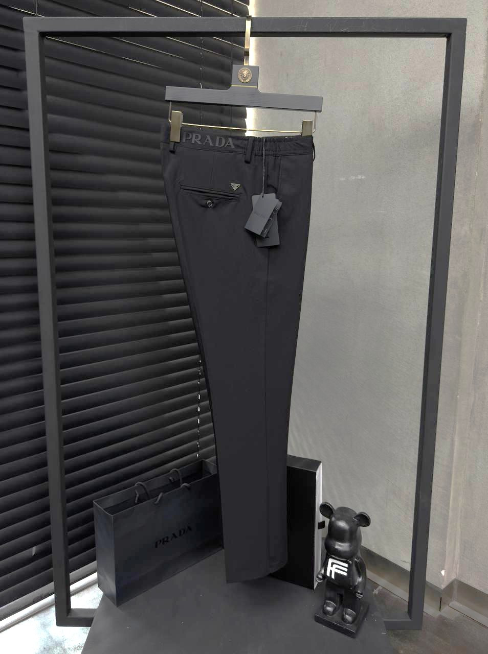 Чоловічі літні штани PRADA D12762 чорні M, фото 1