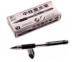 Ручка гелева Tianjiao ТZ-501B (чорна, з грипом)