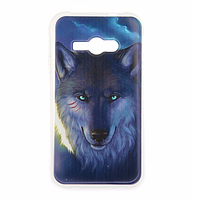Силіконовий бампер для Samsung Galaxy J1 Ace моделі j110 з картинкою Вовк
