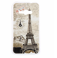 Силиконовый бампер для Samsung Galaxy J1 Ace J110 с картинкой Париж открытка
