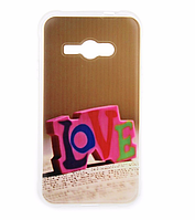 Силіконовий бампер для Samsung Galaxy J1 Ace моделі j110 з картинкою Love