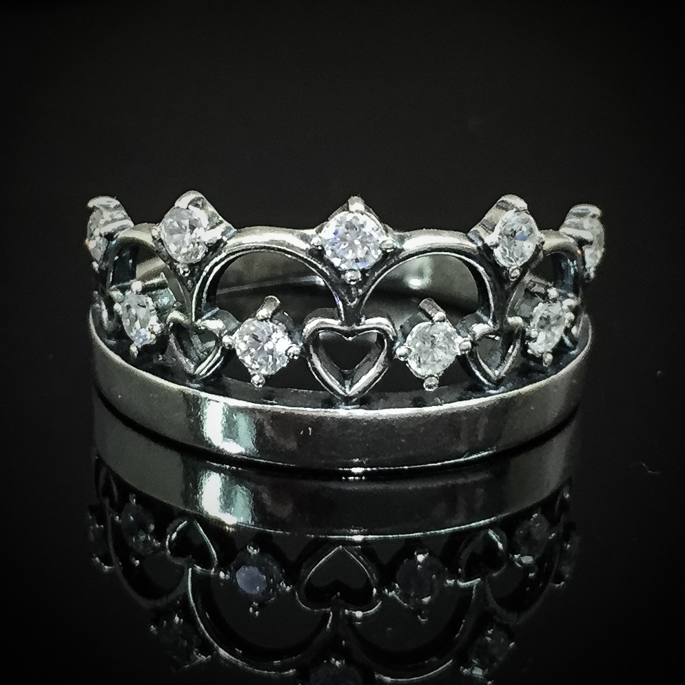 Серебряное кольцо Корона с фианитом - фото 3 - id-p298928847