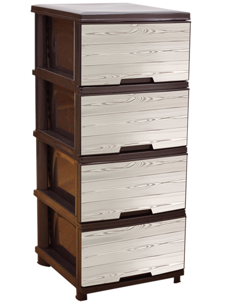 Комод пластиковий Алеана Дерево коричневий, фото 1