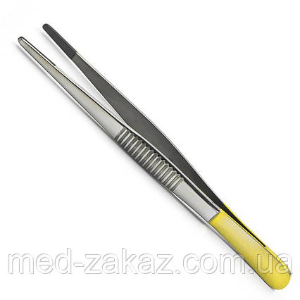 Пінцет анатомічний, з покриттям ручок карбідом титана, 90 мм х 0,6 мм Paradise Instruments