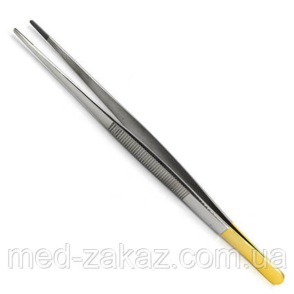 Пінцет анатомічний, з покриттям ручок карбідом титана, 225 мм х 1,5 мм Paradise Instruments