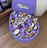 Сладкий бокс на праздник Сюрприз бокс на день рождения Подарочный бокс для жены Подарки из конфет