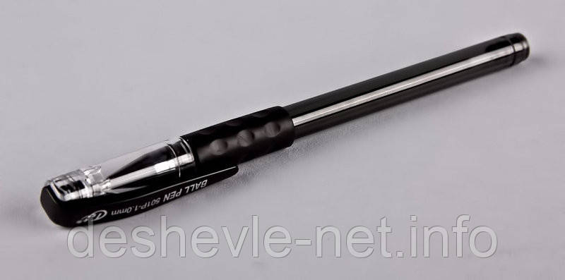 Ручка кулькова TY-501Р (чорна, з гумкою), фото 2