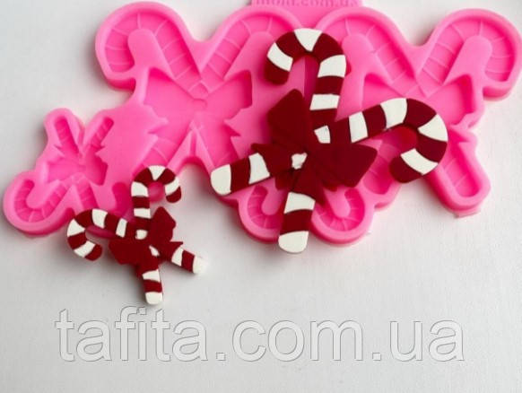 Силіконовий молд Льодяники посохи, фото 1