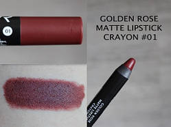 Матова помада-олівець Matte Lipstick Crayon Golden Rose 01