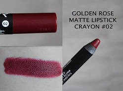 Матова помада-олівець Matte Lipstick Crayon Golden Rose 02