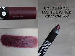 Матова помада-олівець Matte Lipstick Crayon Golden Rose 03