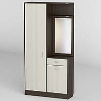 Пряма шафа в передпокій із дзеркалом відділенням для курточок взуття висувною шухлядою для дрібниць Передпокою 7 Тіса Меблі